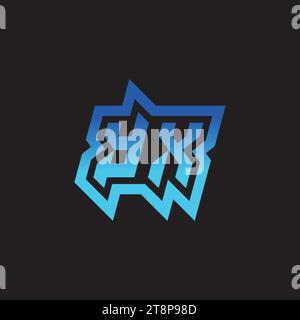 YX initial inspiration logo design esport and gaming clan ideas Stock Vector
