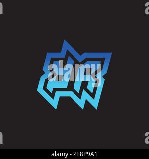 YR initial inspiration logo design esport and gaming clan ideas Stock Vector