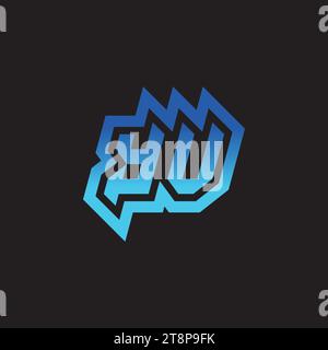 YV initial inspiration logo design esport and gaming clan ideas Stock Vector