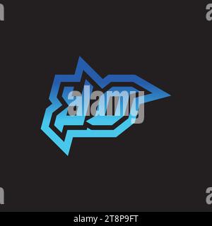 YO initial inspiration logo design esport and gaming clan ideas Stock Vector