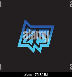 ZS initial inspiration logo design esport and gaming clan ideas Stock Vector