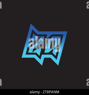 ZQ initial inspiration logo design esport and gaming clan ideas Stock Vector