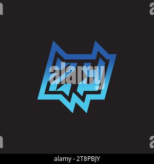 ZY initial inspiration logo design esport and gaming clan ideas Stock Vector