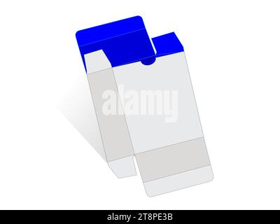 Shop Box Dieline Template, Editable Vector File Stock Vector
