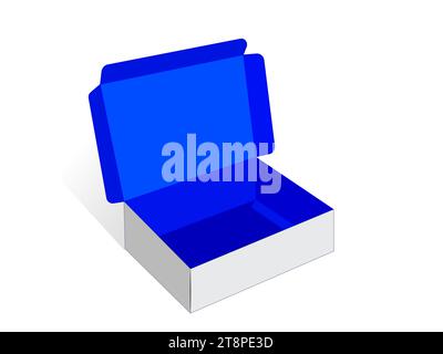 Shipping Box, Entangle Box, Rectangular Box, Die line Template, Editable Vector File Stock Vector