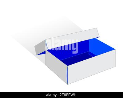 Mini Shoe Box, Favour Gift Box Die line Template Editable Vector File Stock Vector