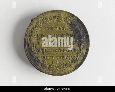 Alexandre-Auguste Ledru-Rollin (1807-1874), French lawyer and politician, 1848, Anonymous, Medal Engraver, Array, Numismatic, Medal, Sizes - Work: Diameter: 3.5 cm, Weight (type size): 43.29 g Stock Photo