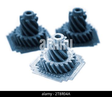 Abstract object printed by 3d printer on white background Stock Photo ...
