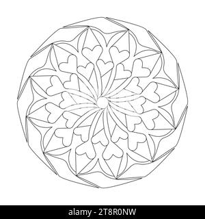 Simple Mandala Shape For Coloring. Vector Mandala Flower . Floral Icon.  Royalty Free SVG, Cliparts, Vectors, and Stock Illustration. Image  162759682.