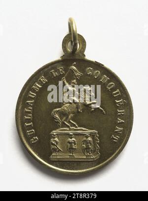 Musical contest and inauguration of the six statues of the dukes of Normandy in Falaise, September 19 and 20, 1875, In 1875, Numismatic, Medal, Copper, Dimensions - Work: Diameter: 3.5 cm, Weight (type size): 14.41 g Stock Photo