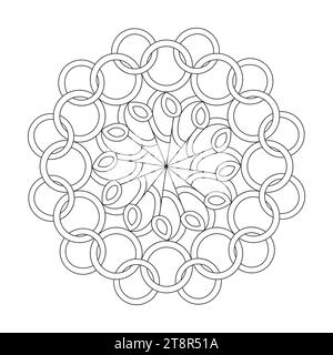 Celtic mandala colouring book page for KDP book interior. Peaceful Petals, Ability to Relax, Brain Experiences, Harmonious Haven, Peaceful Portraits, B Stock Vector