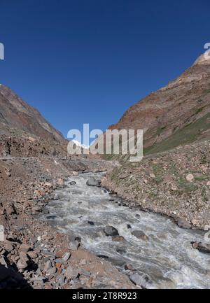 fresh stream from the glacier Stock Photo