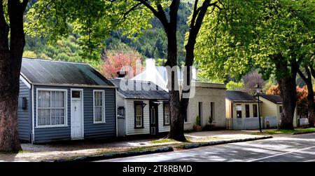 Arrowtown, New Zealand, Arrowtown is a historic former gold mining town, rich in heritage and one of the South Islands and New Zealands iconic visitor destinations Stock Photo