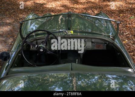 Early (1948) left hand drive Jaguar XK120 classic British sports car Stock Photo