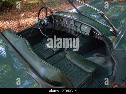 Early (1948) left hand drive Jaguar XK120 classic British sports car Stock Photo