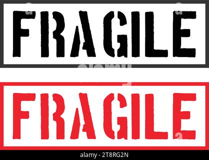 fragile stamp.stamp.sign.fragile. Stock Vector