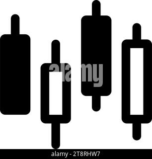 Candlestick (  stock market )  vector icon illustration Stock Vector