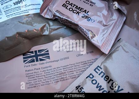 contents of a british army 24 hour military ration mre pack contents uk ...