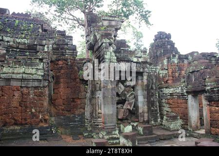 Preah Khan, Khmer temple, ancient Angkor area, Cambodia. Reign of Jayavarman VII, dedicated 1191 AD Stock Photo