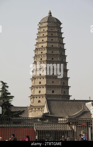 Famen Temple Pagoda, Near Baoji, Shaanxi Province, China Stock Photo