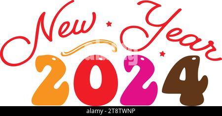 New Year 2024 Stock Vector