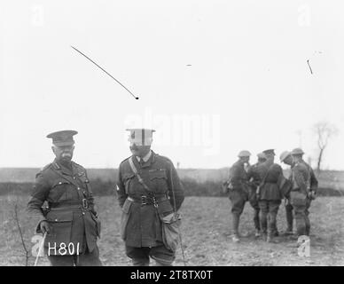 General Plumer and General Braithwaite, Bailleul, France, during World War I, General Herbert Plumer and General William Garnett Braithwaite, at Bailleul, France, during World War I. Photograph taken, 15 May 1917 Stock Photo