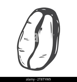 Coffee Beans Contour Line art Doodle, a hand drawn vector doodle illustration Stock Vector