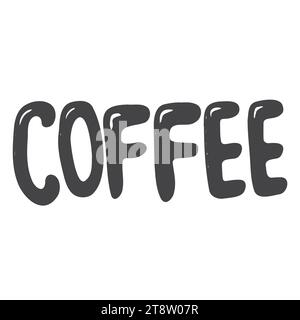 Coffee time. lettering set isolated on white Stock Vector
