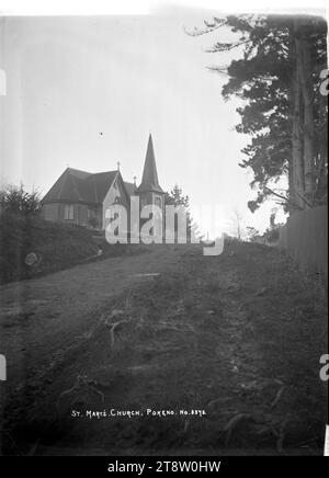 St Mary on the Hill, Pokeno, between 1900-1930 Stock Photo