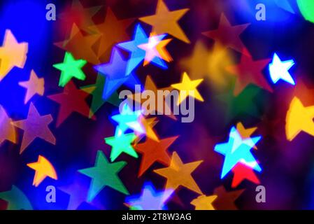 Colourful abstract star shapes Stock Photo