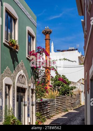 Old town area of Portimao in the Faro District of the Algarve in Portugal Stock Photo