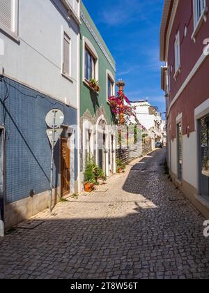 Old town area of Portimao in the Faro District of the Algarve in Portugal Stock Photo