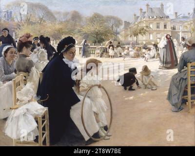 Albert Edelfelt, 21.7.1854, Kiiala manor, Porvoo municipality, 18.8.1905, Haikko, Porvoo municipality, The Luxembourg Gardens, Paris, 1887, 141.5 × 186.5 cm, oil, oil on canvas Stock Photo