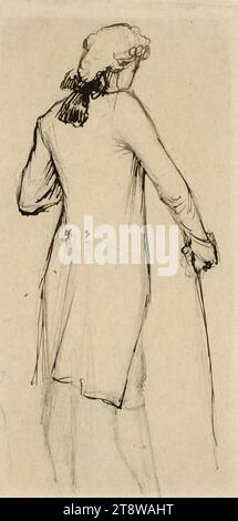 Gunnar Berndtson, 24.10.1854, Helsinki, 9.4.1895, Helsinki, Man in 17th century costume, 11 × 5.5 cm Stock Photo