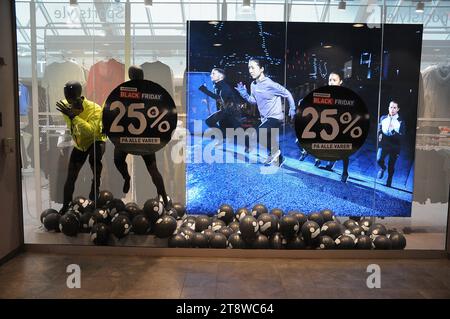 Copenhagen, Denmark /21 November 2023/Black week and friday sale sign all over in danish shops annd stores for sa Photo.Francis Joseph Dean/Dean Pictures Credit: Imago/Alamy Live News Stock Photo