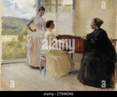 Albert Edelfelt, 21.7.1854, Kiiala manor, Porvoo municipality, 18.8.1905, Haikko, Porvoo municipality, In the Drawing Room at Haikko, study, 1888, 41.5 × 53 cm, oil, oil on canvas Stock Photo