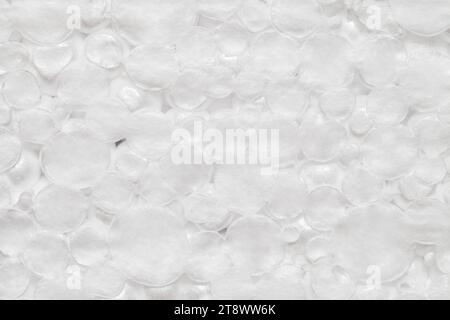 Expanded polystyrene foam porous material white cells circle, close-up, representing foamed, uniform texture pattern Stock Photo