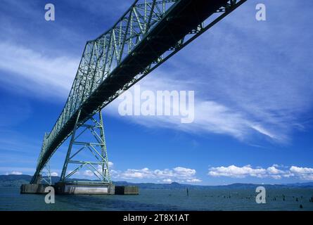 Astoria-Megler Bridge, Maritime Memorial Park, Astoria, Oregon Stock Photo
