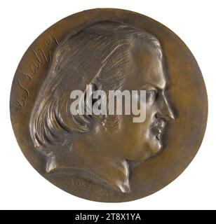 Portrait of Honoré de Balzac (1799-1850), writer, David d'Angers, Pierre-Jean, Sculptor, In 1843, 19th century, Sculpture, Medallion (sculpture), Dimensions - Work: Diameter: 17.9 cm Stock Photo