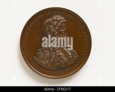 Charles du Fresne, Sieur du Cange or Du Cange (1610-1688), French historian, linguist and philologist, August 19, 1849, Depaulis, Alexis-Joseph, Engraver in medals, In 1849, Numismatics, Medal, Dimensions - Work: Diameter: 6 cm, Weight (type dimension): 105.2 g Stock Photo