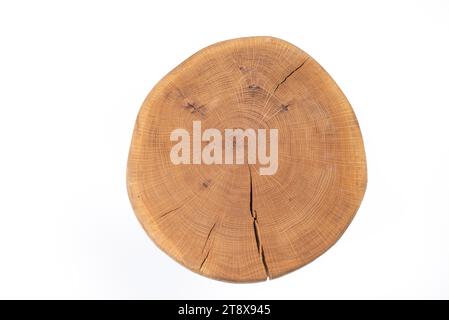 tree cracked split with growth rings isolated. High quality photo Stock Photo