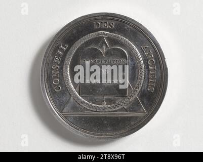 Medal of function of representative of the people in the Council of Elders, 3rd session, May 20, 1798, Gatteaux, Nicolas Marie, In 1798, Numismatics, Medal, Dimensions - Work: Diameter: 5.2 cm, Weight (type dimension): 66.66 g Stock Photo