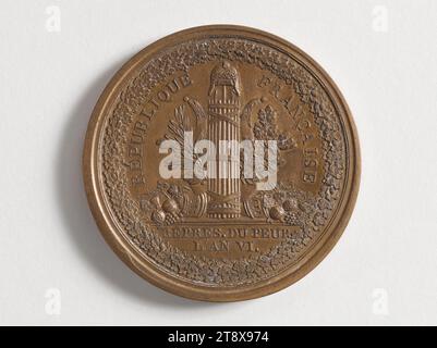 Medal of function of representative of the people in the Council of Elders, 3rd session, May 20, 1798, Gatteaux, Nicolas Marie, In 1798, Numismatics, Medal, Dimensions - Work: Diameter: 5.2 cm, Weight (type dimension): 66.66 g Stock Photo