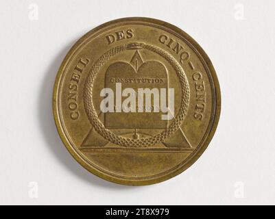 Medal of function of representative of the people in the Council of Five Hundred, 3rd session, May 20, 1798, Gatteaux, Nicolas Marie, In 1798, Numismatics, Medal, Dimensions - Work: Diameter: 5.2 cm, Weight (type dimension): 66.88 g Stock Photo