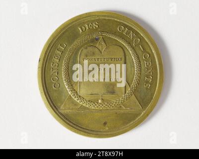 Medal of function of representative of the people in the Council of Five Hundred, 3rd session, May 20, 1798, Gatteaux, Nicolas Marie, In 1798, Numismatics, Medal, Dimensions - Work: Diameter: 5.2 cm, Weight (type dimension): 66.88 g Stock Photo