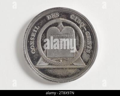 Medal of function of representative of the people in the Council of Five Hundred, 3rd session, May 20, 1798, Gatteaux, Nicolas Marie, In 1798, Numismatics, Medal, Dimensions - Work: Diameter: 5.2 cm, Weight (type dimension): 66.88 g Stock Photo