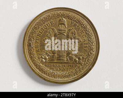 Medal of function of representative of the people in the Council of Five Hundred, 3rd session, May 20, 1798, Gatteaux, Nicolas Marie, In 1798, Numismatics, Medal, Dimensions - Work: Diameter: 5.2 cm, Weight (type dimension): 66.88 g Stock Photo