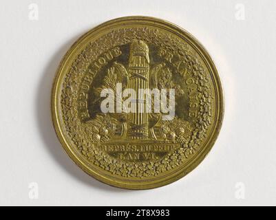 Medal of function of the Council of Five Hundred, 3rd session, May 20, 1798, Gatteaux, Nicolas Marie, Array, Numismatics, Medal, Dimensions - Work: Diameter: 5.2 cm, Weight (type dimension): 46.19 g Stock Photo