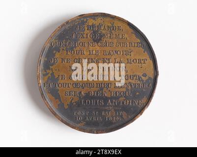 Declaration of the Duke of Angoulême at Pont-Saint-Esprit, April 10, 1815, Gayrard, Raymond, Engraver in medals, Array, Numismatics, Medal Stock Photo