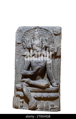 Padmapani Avalokiteshvara. Puri, Malkhana, 10th century AD. Bodhisattva as the lotus-bearer Padmapani was a favored form of Avalokiteshvara, the embod Stock Photo